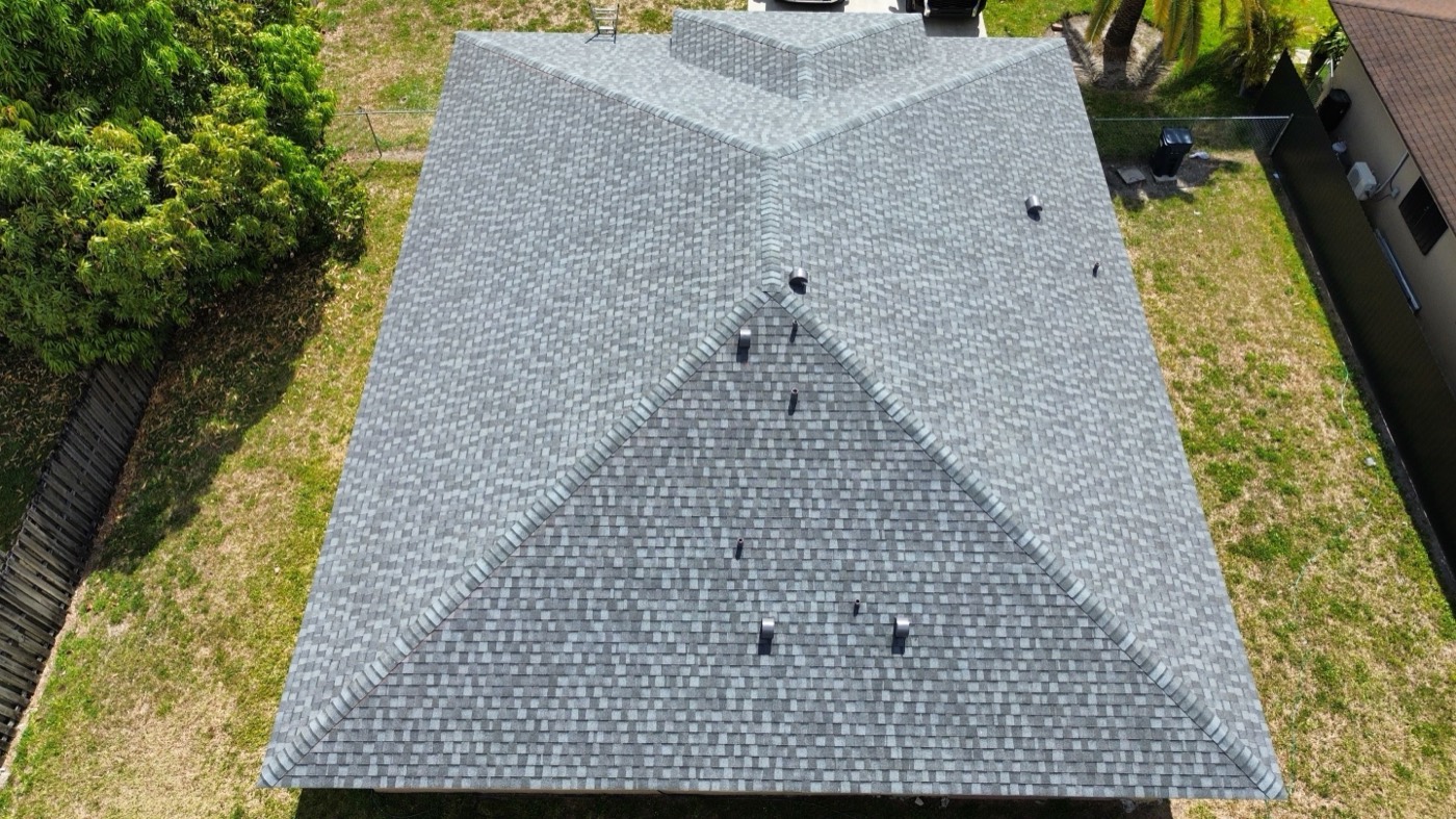 Roofing in Kendall, FL — aerial view